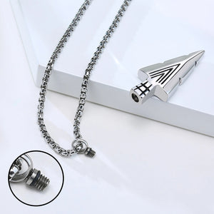 Tribal Arrowhead Urn Necklace