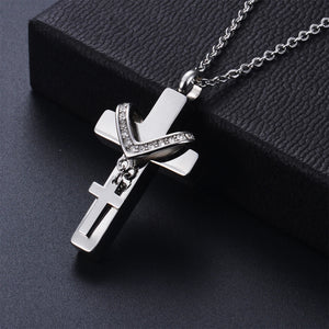 Double-Cross Urn Necklace