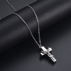 Double-Cross Urn Necklace