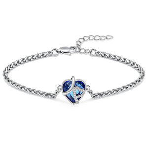 Crystal Heart Urn Bracelet