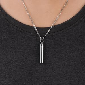 Titanium Steel Urn Necklace