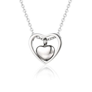 Double-Heart Urn Necklace