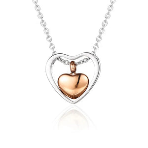 Double-Heart Urn Necklace