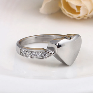 Heart-Glass Urn Ring