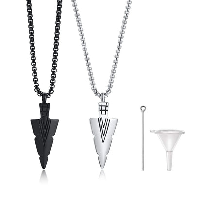 Tribal Arrowhead Urn Necklace