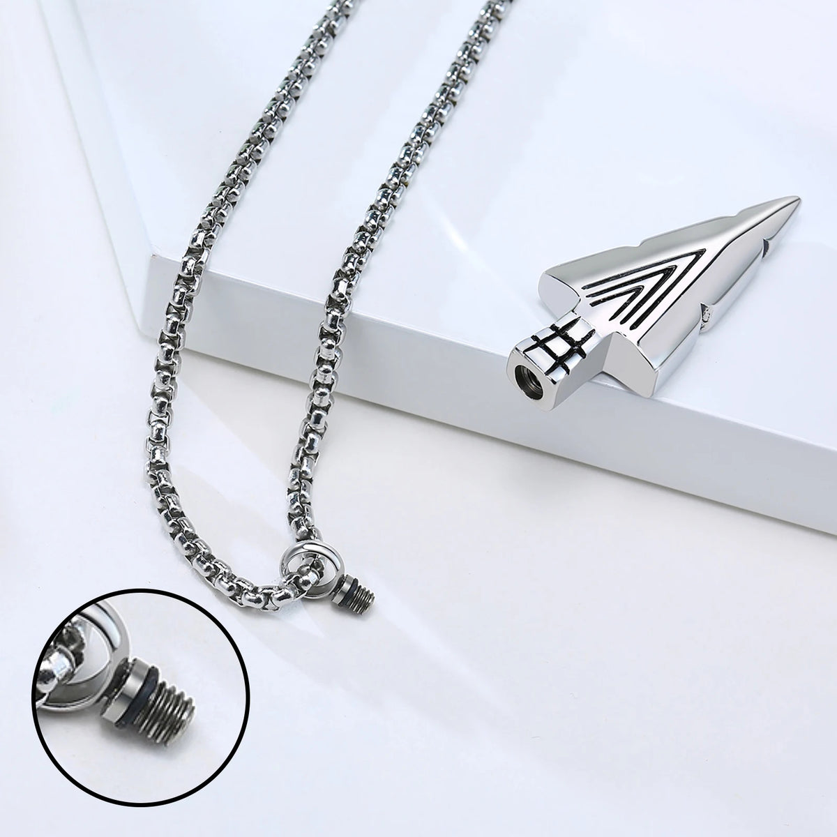 Tribal Arrowhead Urn Necklace