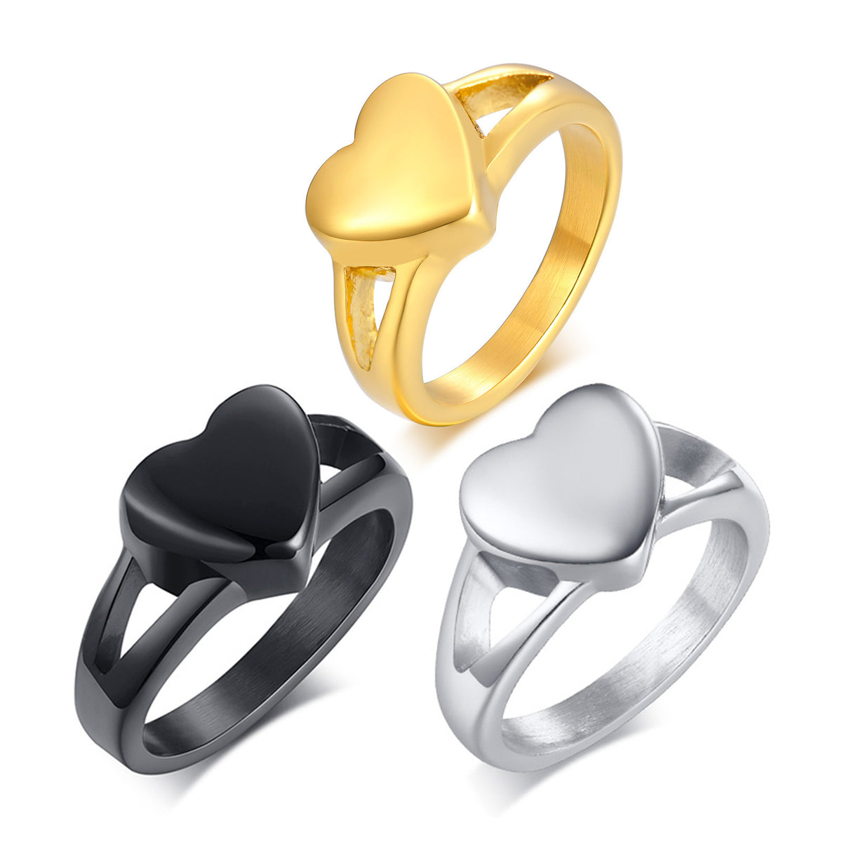 Heart-Shaped Urn Ring