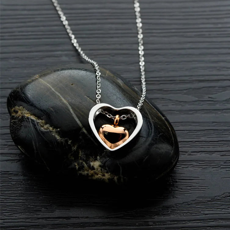 Double-Heart Urn Necklace