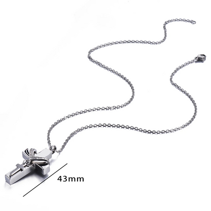 Double-Cross Urn Necklace