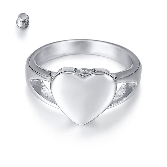 Heart-Shaped Urn Ring