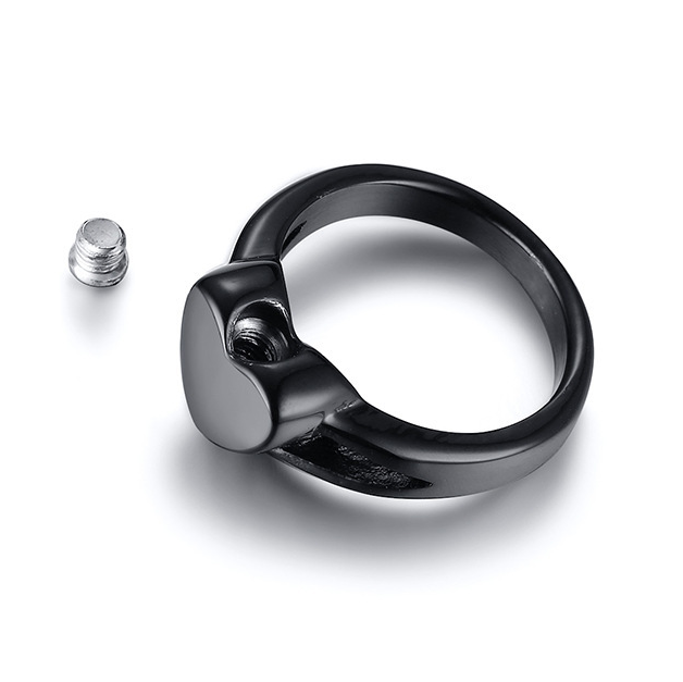 Heart-Shaped Urn Ring