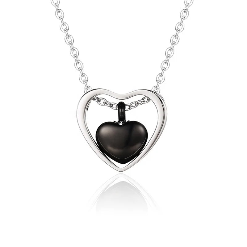 Dubbele hart urn ketting