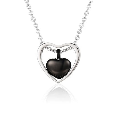 Dubbele hart urn ketting