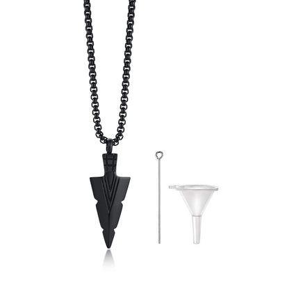 Tribal Arrowhead Urn Necklace